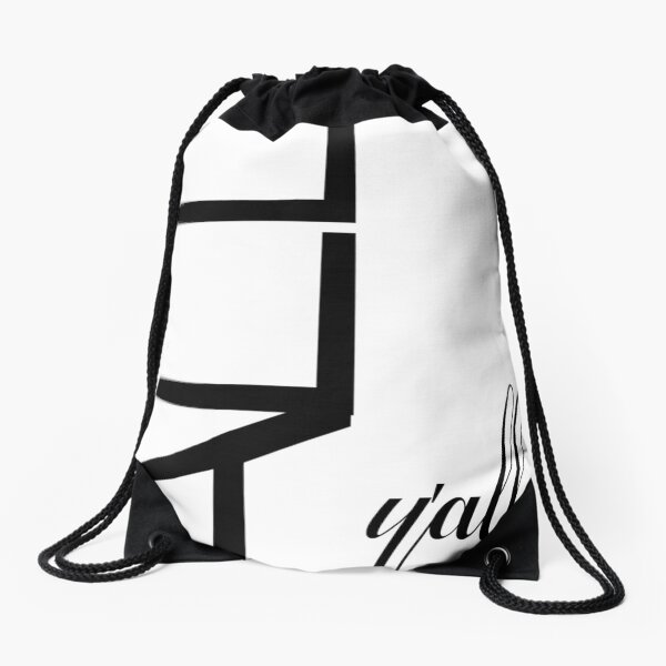 Typography Graphic Design - All Y'all Drawstring Bag