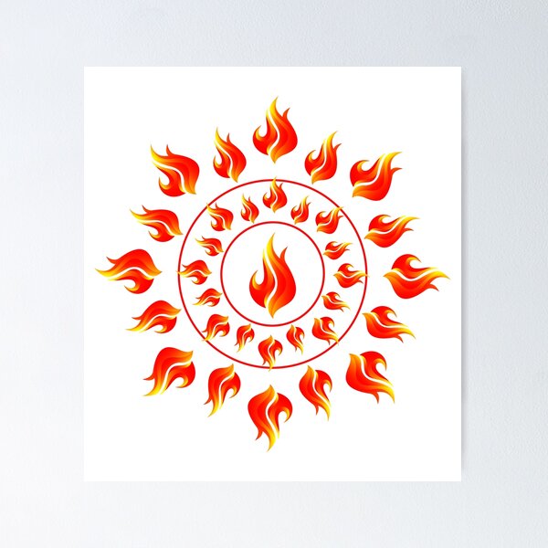 Item preview, Kaleidoscope flame mandala pattern designed and sold by Trianglegreen.