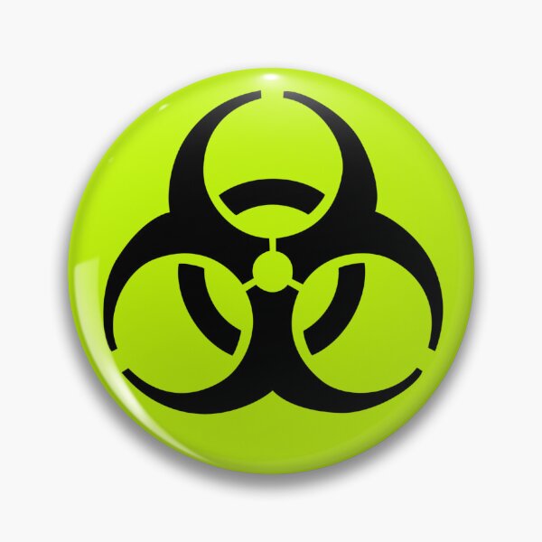Item preview, Lime Green Biohazard Sticker & Badges designed and sold by zimonzombie.