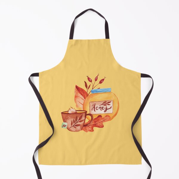 Item preview, Watercolor hygge honey and tea fall illustration designed and sold by pinkyfish1010.