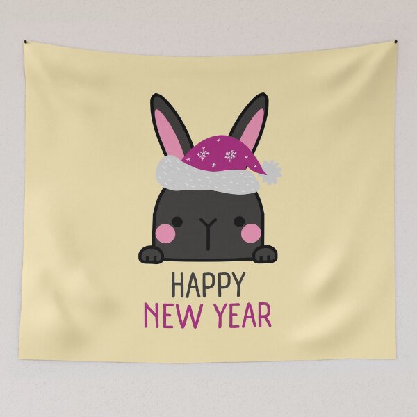 Item preview, Happy New Year Black Rabbit designed and sold by trendingatees.