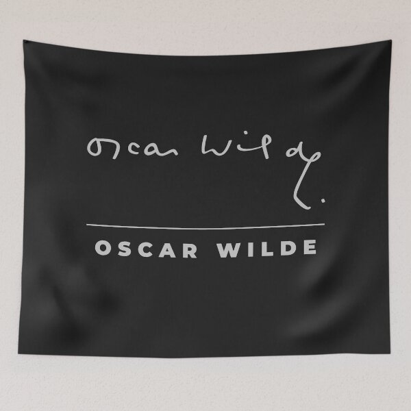 Item preview, Oscar Wilde signature t-shirt designed and sold by CMYKStudio.