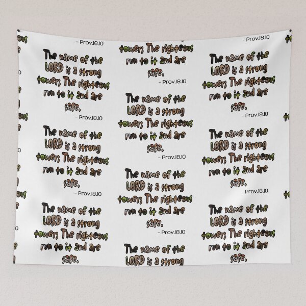 Item preview, The Name of the Lord is a Strong Tower designed and sold by Scripcher.