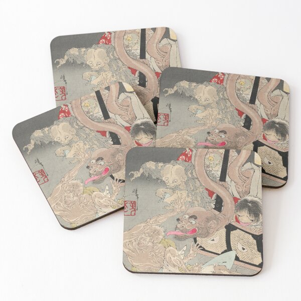 Item preview, Vintage Japanese Demons Ukiyo-e Print designed and sold by Vintage Wall Art.