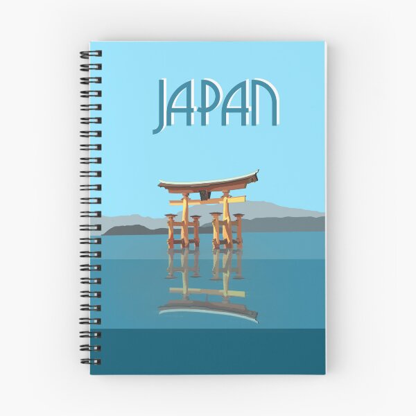 Item preview, Miyajima island torii gate travel poster (with text) designed and sold by knileuh.