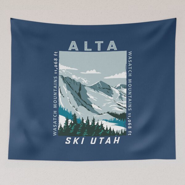 Item preview, Alta Ski Area Winter Utah Distressed designed and sold by KrisSidDesigns.