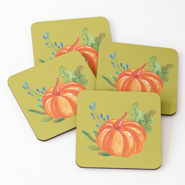 Item preview, Fall pumpkin watercolor illustration designed and sold by pinkyfish1010.
