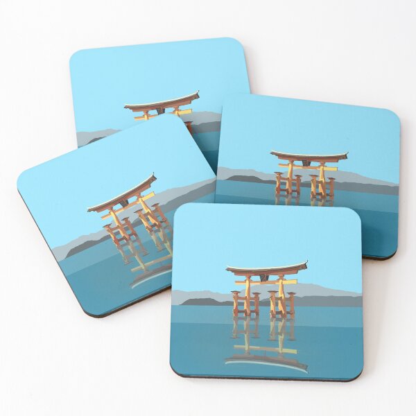 Item preview, Miyajima island torii gate travel poster designed and sold by knileuh.