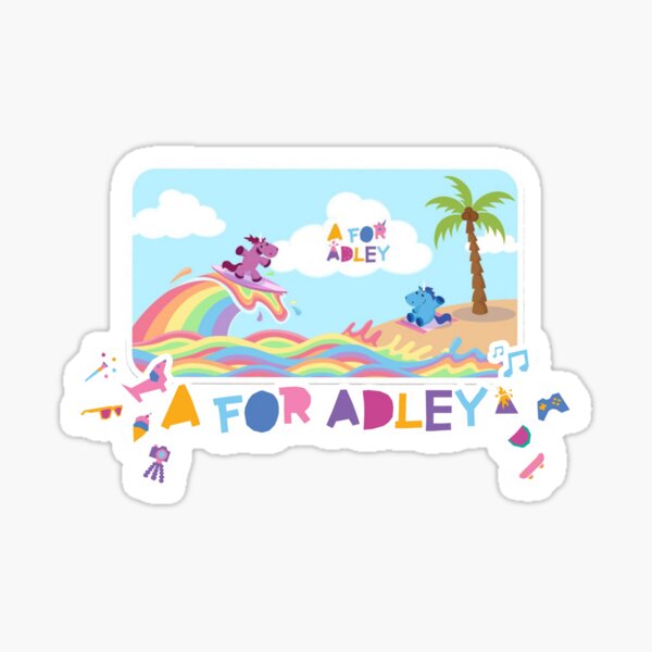 "a for adley , funny for school" Sticker for Sale by carlaniki Redbubble