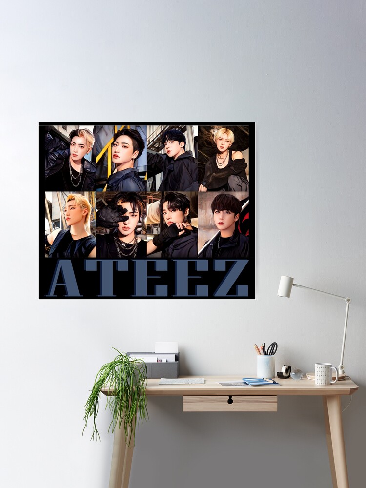 KPOP ATEEZ Poster Sticker Aesthetic Decor Poster Home Room Painting Wall  Stickers Hongjoong Seonghwa Yunho Fans