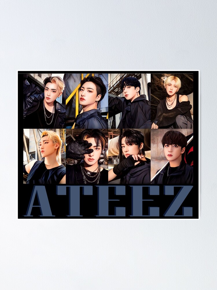 Kpop Ateez Poster Sticker Aesthetic Decor Poster Home Room Painting Wall  Stickers Hongjoong Seonghwa Yunho Fans Collection - Costume Props -  AliExpress