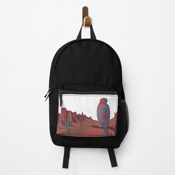 Item preview, "Spirit of the Natives " by CaummonThread , Southwestern / Native American / Dessert Landscape w Saguaros and Painted Hawk Sublimation print designed and sold by Caummon Thread.