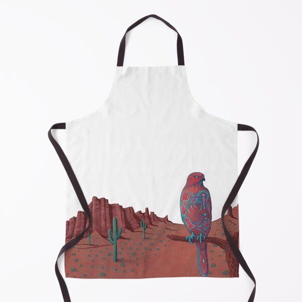 Item preview, "Spirit of the Natives " by CaummonThread , Southwestern / Native American / Dessert Landscape w Saguaros and Painted Hawk Sublimation print designed and sold by Caummon Thread.