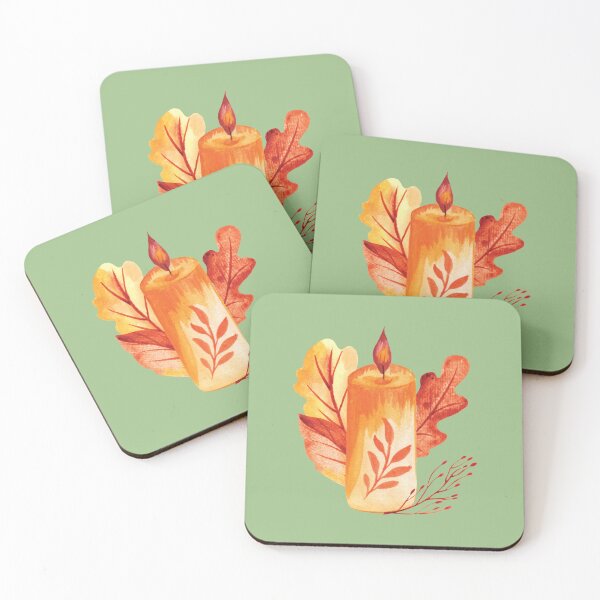 Item preview, By the candle light / fall hygge lifestyle watercolor drawing designed and sold by pinkyfish1010.
