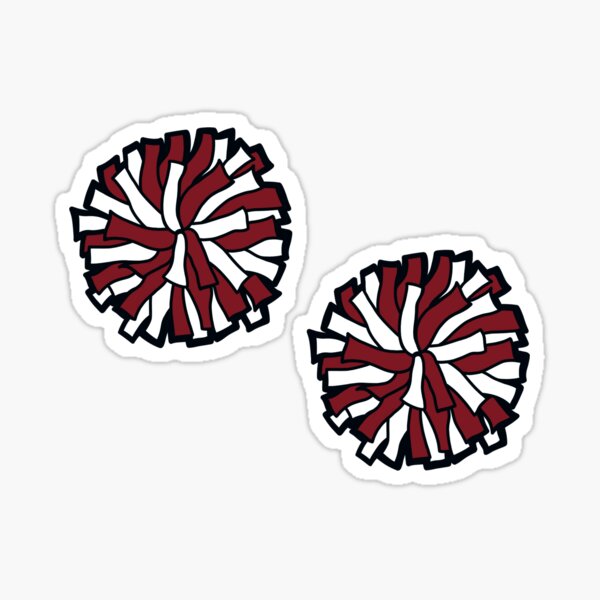 Cheerleader Pink Pom Poms Sticker for Sale by ClothingIL