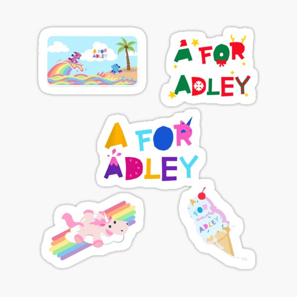 "a for adley , funny for school" Sticker for Sale by carlaniki Redbubble