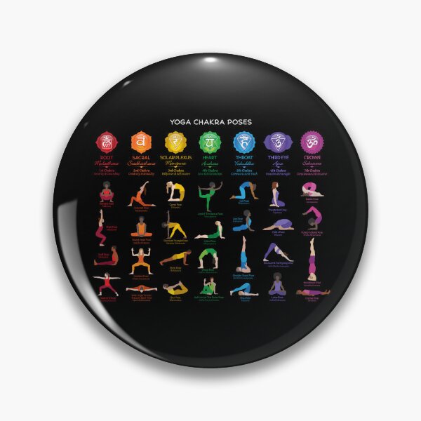 Item preview, Yoga Chakra Poses Poster - 74 BBG designed and sold by chakraplaza.