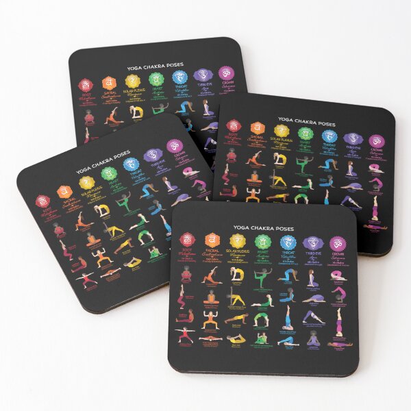Item preview, Yoga Chakra Poses Poster - 74 BBG designed and sold by chakraplaza.