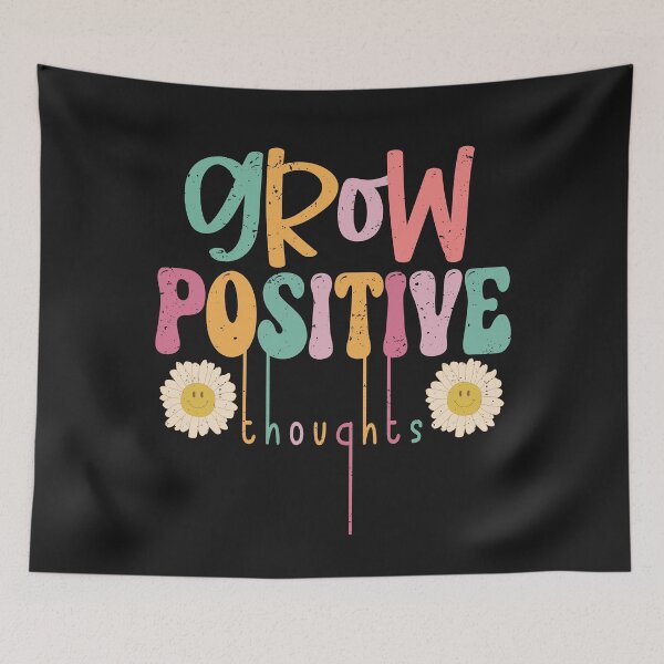 Item preview, Grow positive thoughts - inspirational saying designed and sold by VichallanStudio.