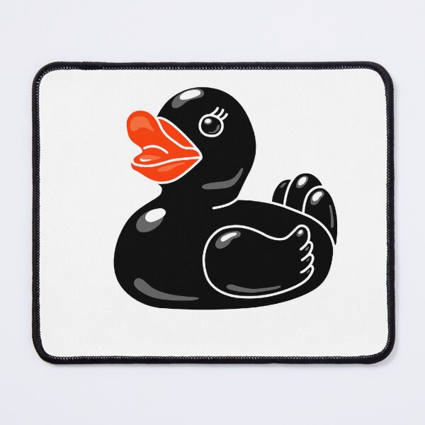 Item preview, Classic black rubber duck with red beak designed and sold by zuperelectracat.