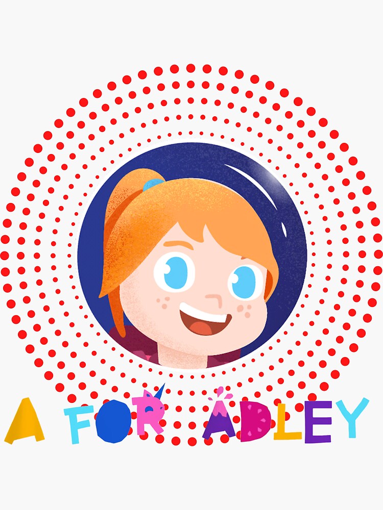 "a for adley , funny for school" Sticker for Sale by carlaniki Redbubble
