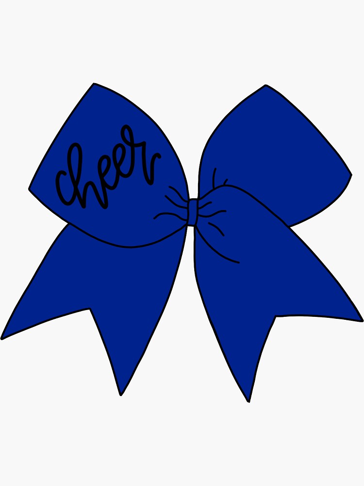 "Cheer Bow (Blue)" Sticker for Sale by crystalcreative | Redbubble