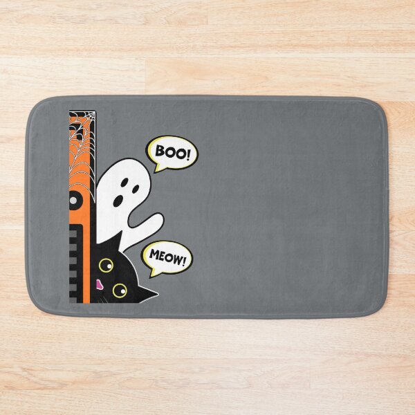 Item preview, Boo! Meow! Ghost and Cat Halloween designed and sold by ALesterDesign.
