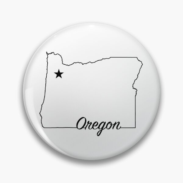 Artikelvorschau, Oregon – US-Bundesstaat (einfacher Umriss mit großem Stern) entworfen und verkauft von ArchitectGrubb.