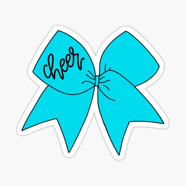 Cheer Bow (Light Blue) Sticker for Sale by crystalcreative