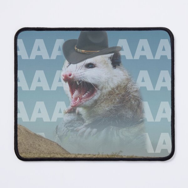 Item preview, screaming cowboy possum designed and sold by BattleGoat.