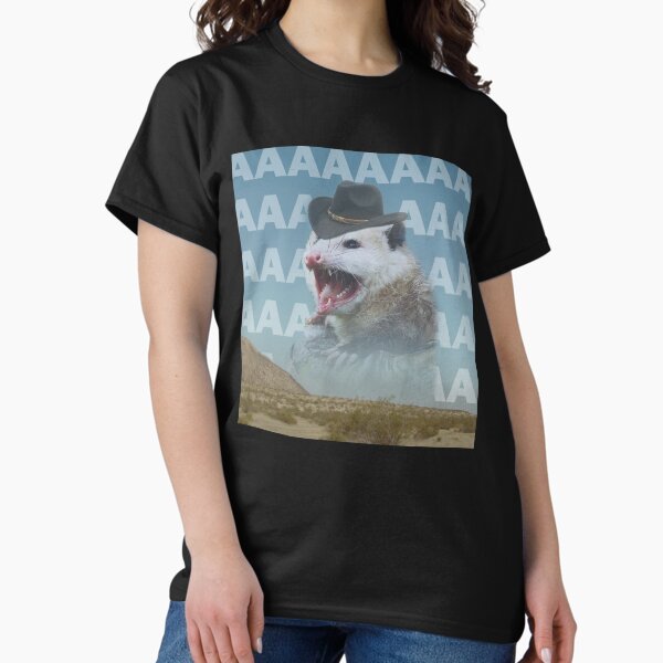 Item preview, screaming cowboy possum designed and sold by BattleGoat.