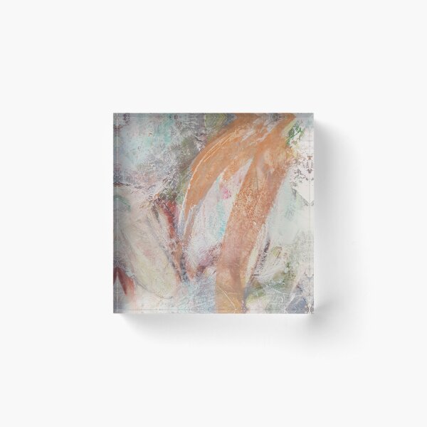 Floral Abstract Art - From Original Paintings Acrylic Block
