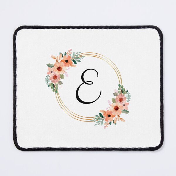 Item preview, Monogram Letter E | Coral Floral Design designed and sold by JustSeasons.