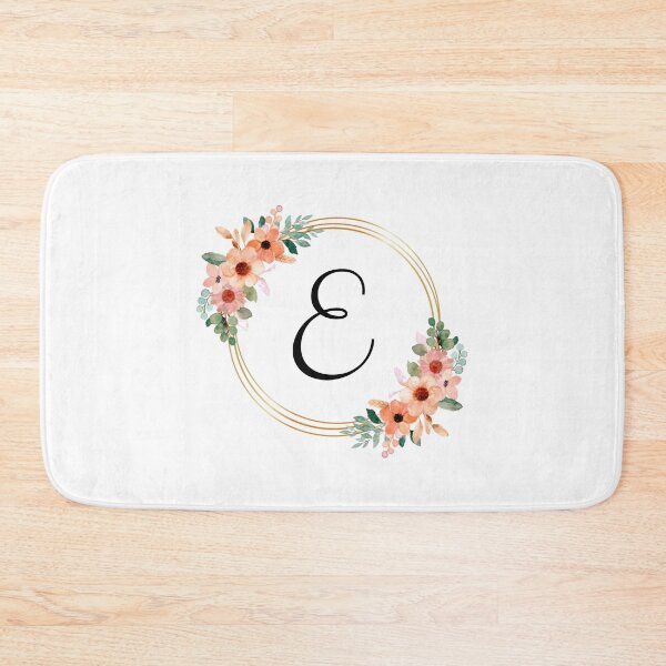 Item preview, Monogram Letter E | Coral Floral Design designed and sold by JustSeasons.
