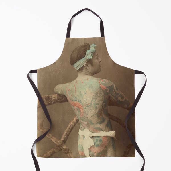 Item preview, Japanese Tattoo Portrait by Kusakabe Kimbei designed and sold by Vintage Wall Art.
