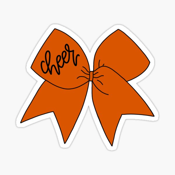 pink cheer bow Sticker for Sale by maddyalarcon