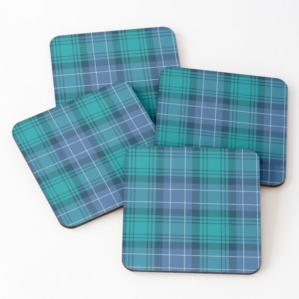 Item preview, Blue and Turquoise Checkered Tartan Plaid designed and sold by PatternMama.