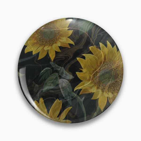 Item preview, dark gold luxury sunflower pattern designed and sold by Beeroclock.