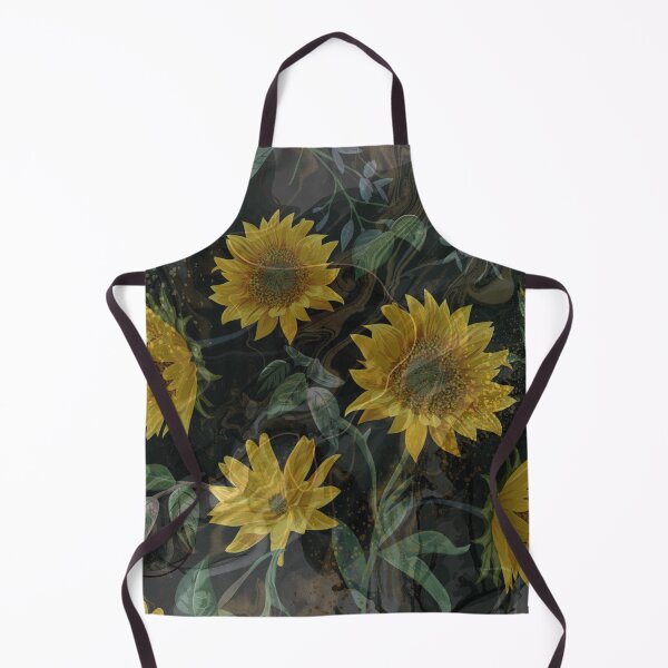 Item preview, dark gold luxury sunflower pattern designed and sold by Beeroclock.