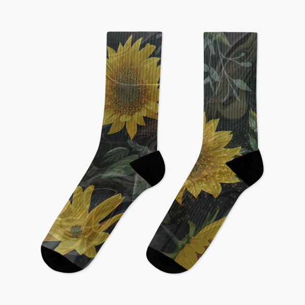 Item preview, dark gold luxury sunflower pattern designed and sold by Beeroclock.