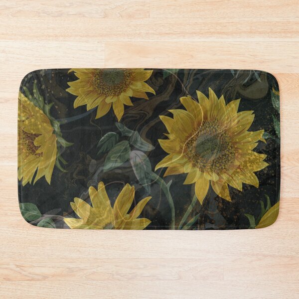 Item preview, dark gold luxury sunflower pattern designed and sold by Beeroclock.
