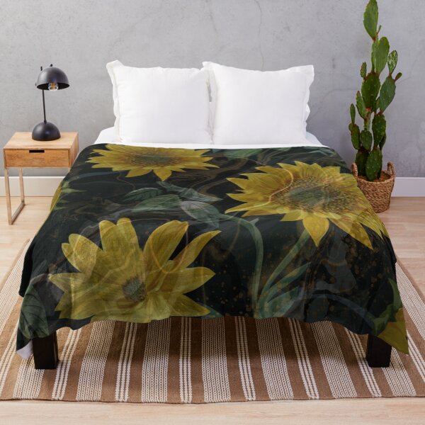 Item preview, dark gold luxury sunflower pattern designed and sold by Beeroclock.