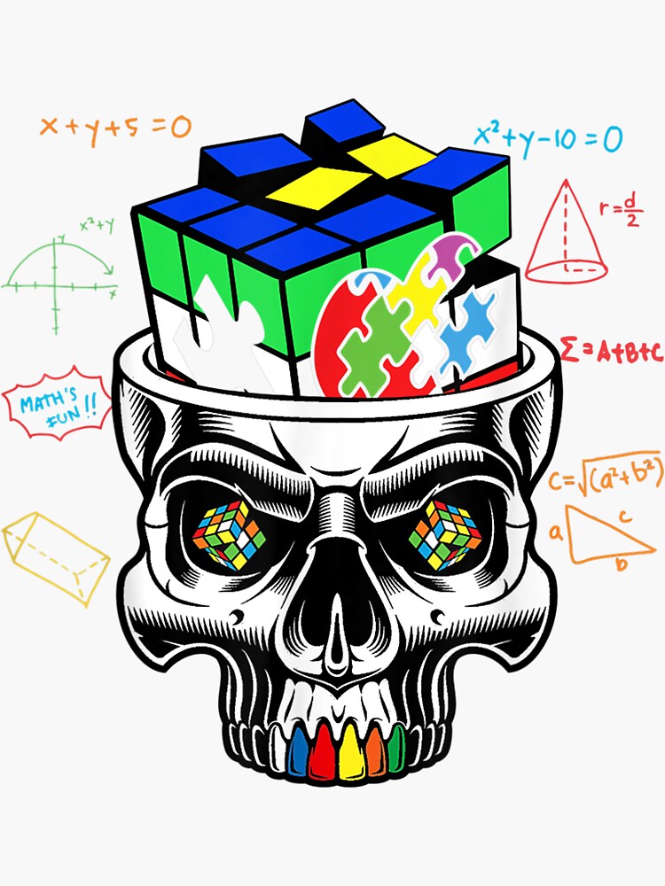 Cube mathématique coloré