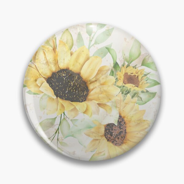 Item preview, white background gold marble sunflower pattern designed and sold by Beeroclock.
