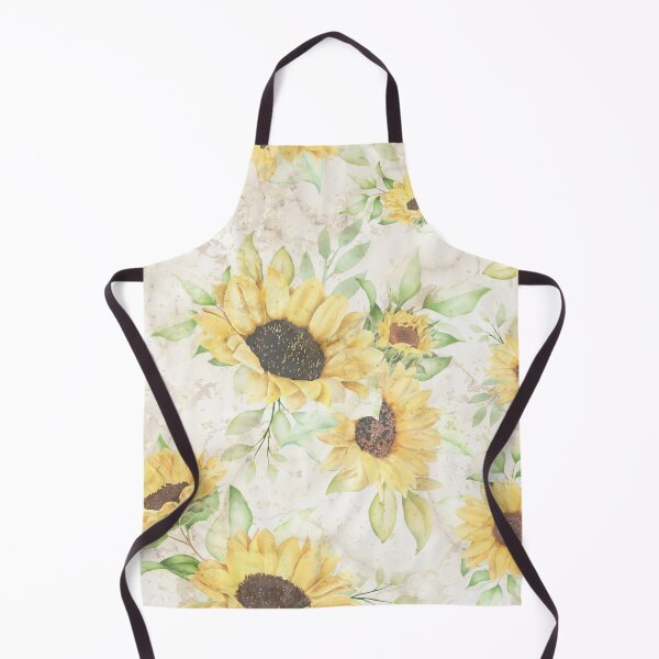 Item preview, white background gold marble sunflower pattern designed and sold by Beeroclock.