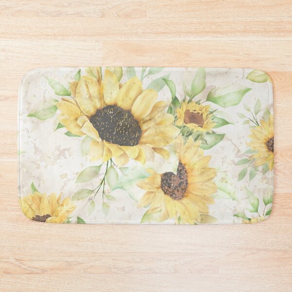 Item preview, white background gold marble sunflower pattern designed and sold by Beeroclock.
