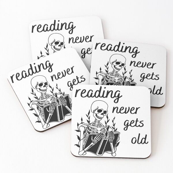 Item preview, Reading Never Gets Old - Book Skull Design designed and sold by CreativNode.