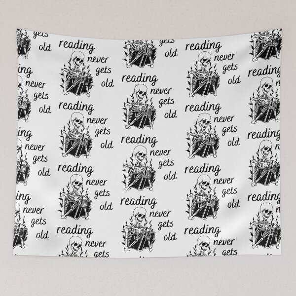 Item preview, Reading Never Gets Old - Book Skull Design designed and sold by CreativNode.