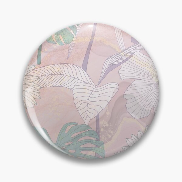 Item preview, pastel pink watercolor flower leaf pattern designed and sold by Beeroclock.