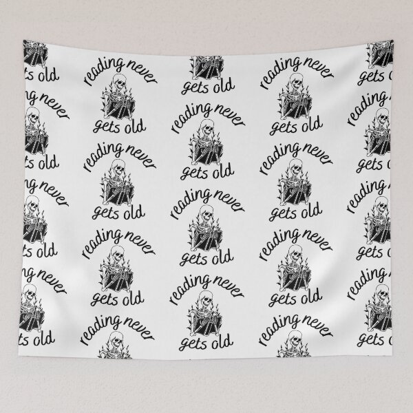 Item preview, Reading Never Gets Old - Book Skull Design designed and sold by CreativNode.